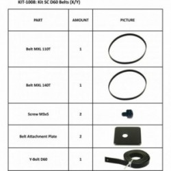KIT 1008 - COURROIES SUMMACUT D60 (X/Y)