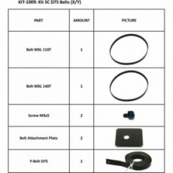 KIT 1009 - SummaCut D75 BELTS (X/Y)