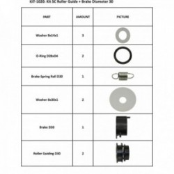 KIT ROLLER GUIDE+BRAKE D30