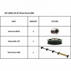 KIT 1034 - SC TAMBOR DE ACCIONAMENTO D60