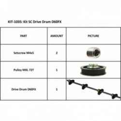 KIT SC DRIVE DRUM D60FX