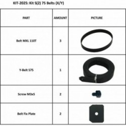 KIT S2 75 BELTS (X/Y)