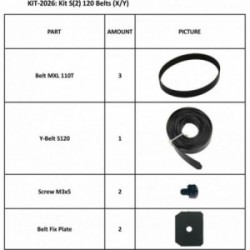 KIT 2026 COURROIES (X/Y) pour S2 120