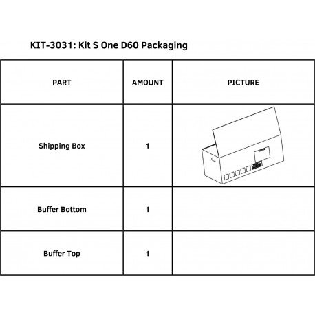 KIT S ONE D60 PACKAGING