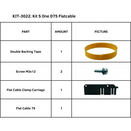 Kit cabo plano S One D75