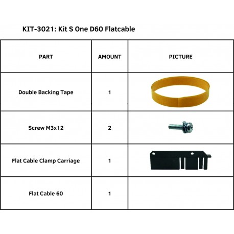 Kit câble plât données S One D60