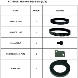 Kit Correas S One D60 (X/Y)