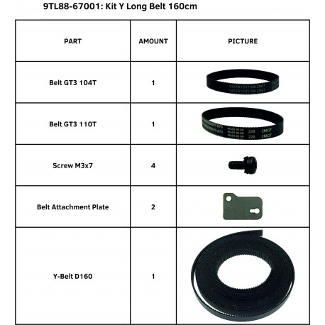 KIT Y LONG BELT S ONE D160