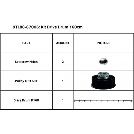 KIT DRIVE DRUM S ONE D160