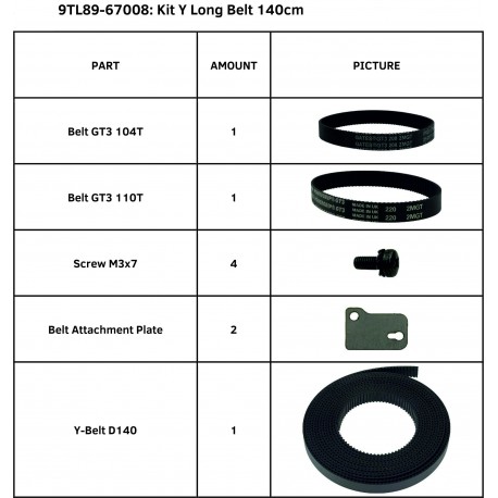 KIT Y LONG BELT S ONE D140