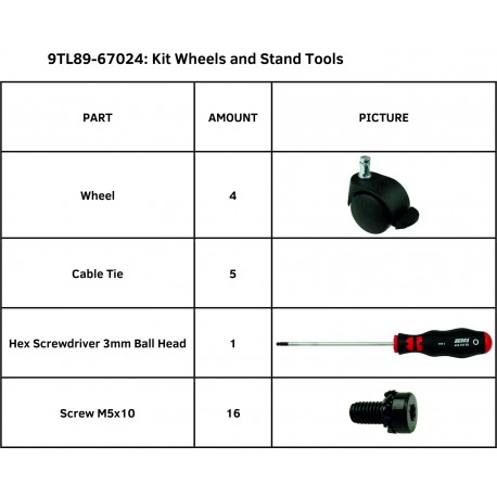 KIT WHEELS AND STAND TOOLS
